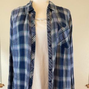 Maurices Blue/White Plaid XL